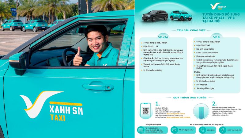 Yêu cầu chung để đăng ký tài xế Taxi Xanh SM 
