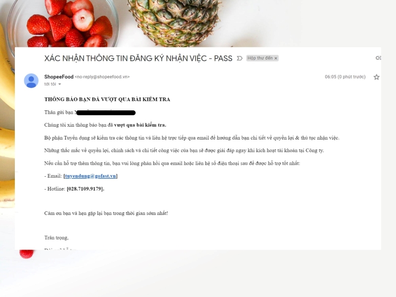 Chờ email phản hồi