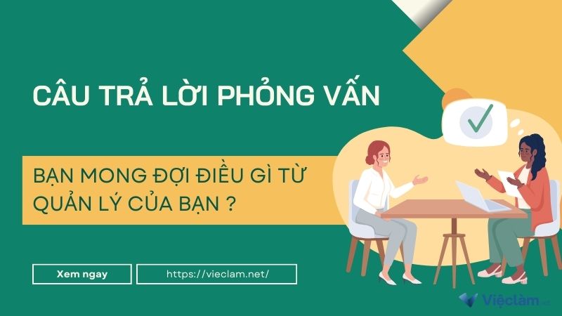 mẫu câu trả lời ấn tượng cho câu hỏi “Bạn mong đợi điều gì từ quản lý của bạn?