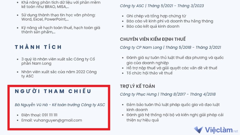 Danh sách người tham chiếu