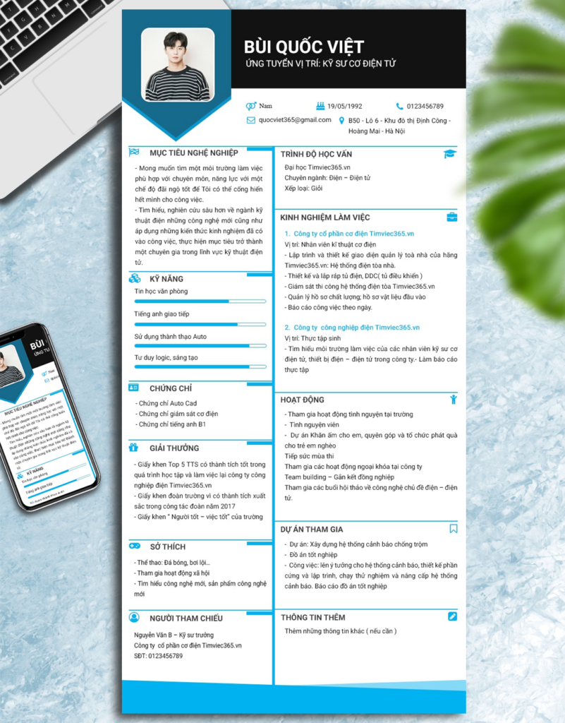 CV kỹ sư điện tử chi tiết ( Nguồn: Internet)