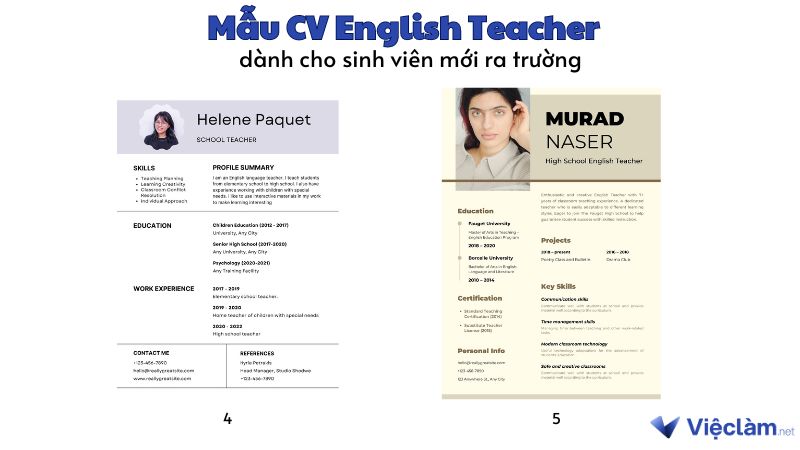 CV English teacher dành cho sinh viên mới ra trường (tiếp theo)