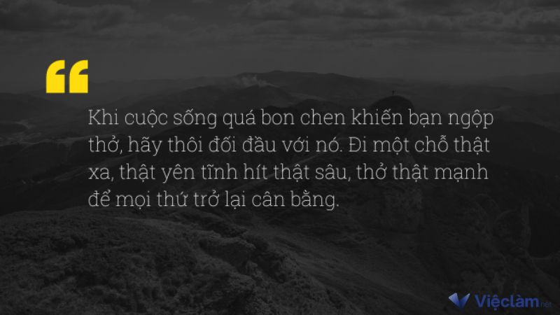 III. Stt nói về công việc mới mang tâm trạng