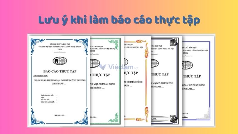 Lưu ý khi làm báo cáo thực tập đạt được kết quả cao