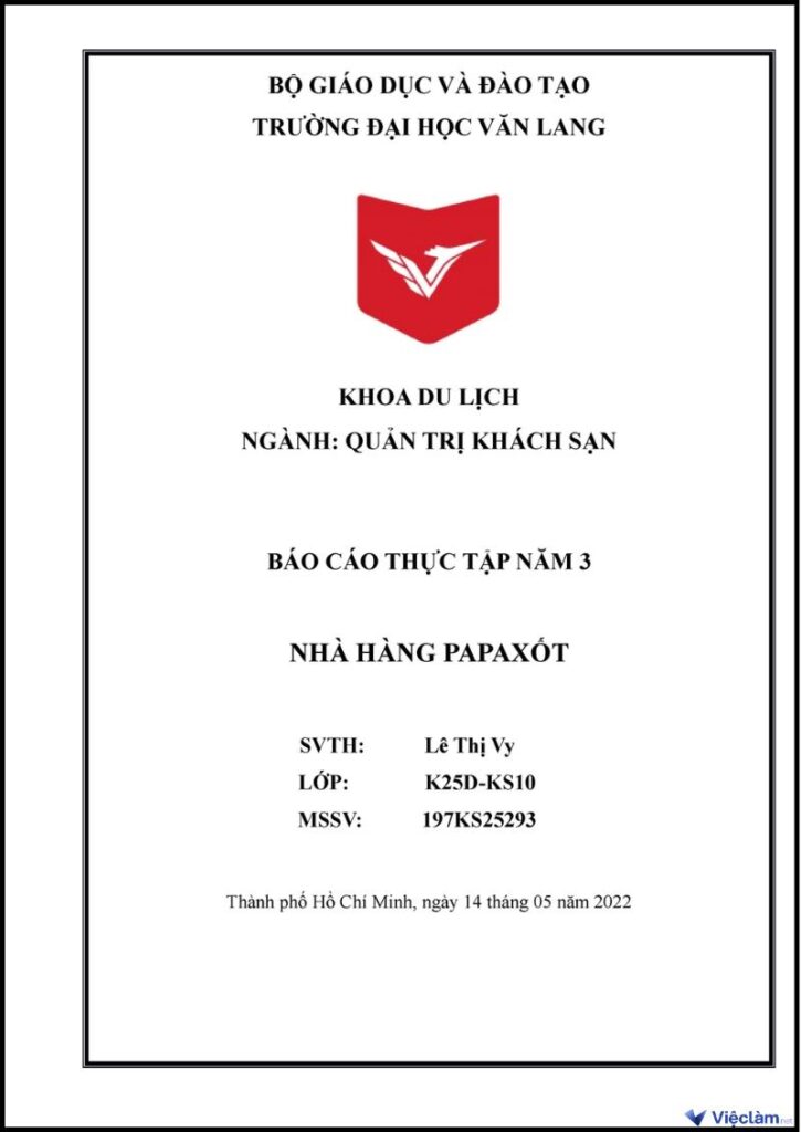 10 Mẫu Báo Cáo Thực Tập đa Ngành Nghề ấn Tượng