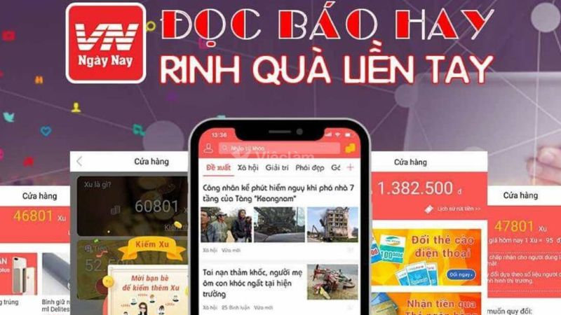 Ứng dụng VN Ngày Nay vừa giúp bạn cập nhật thêm tin tức vừa kiếm thêm thu nhập đáng kể - Nguồn: Internet