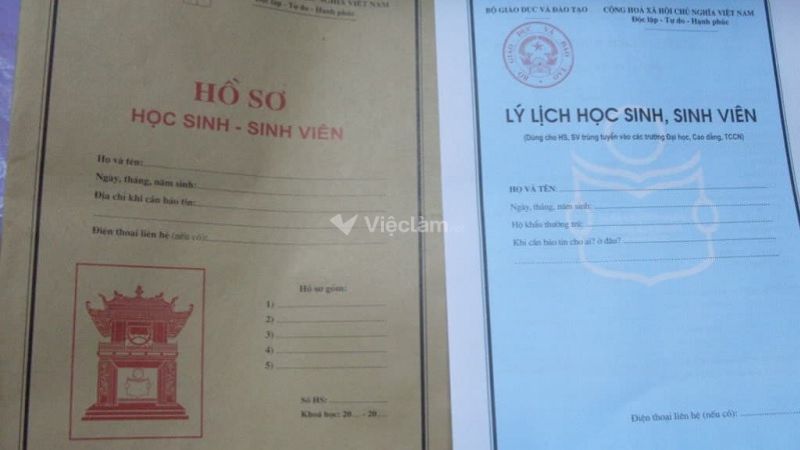 Hồ sơ - mẫu sơ yếu lý lịch dành cho học sinh sinh viên