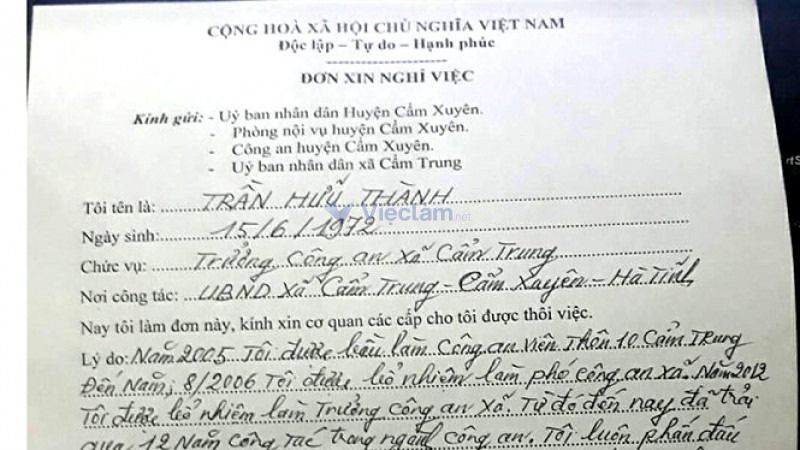 Có nên viết đơn xin nghỉ việc viết tay không?
