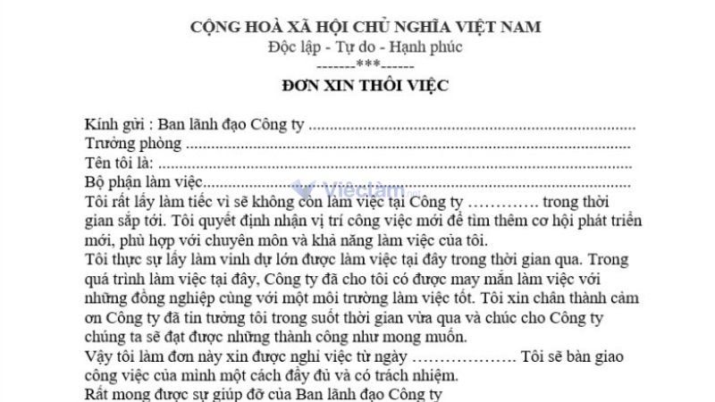 Vì sao nên viết đơn xin nghỉ việc?