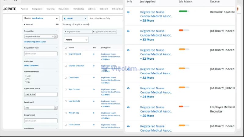 Top 15 phần mềm quản lý tuyển dụng được tin dùng nhất hiện nay Jobvite ATS tự động sàng lọc và xếp hạng ứng viên dựa trên các cuộc phỏng vấn