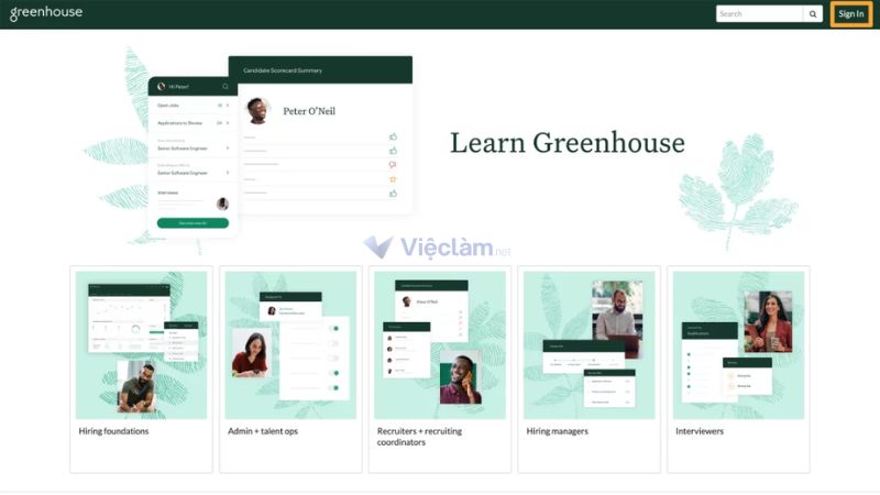 Top 15 phần mềm quản lý tuyển dụng được tin dùng nhất hiện nay Greenhouse giúp theo dõi và quản lý hồ sơ ứng viên hiệu quả