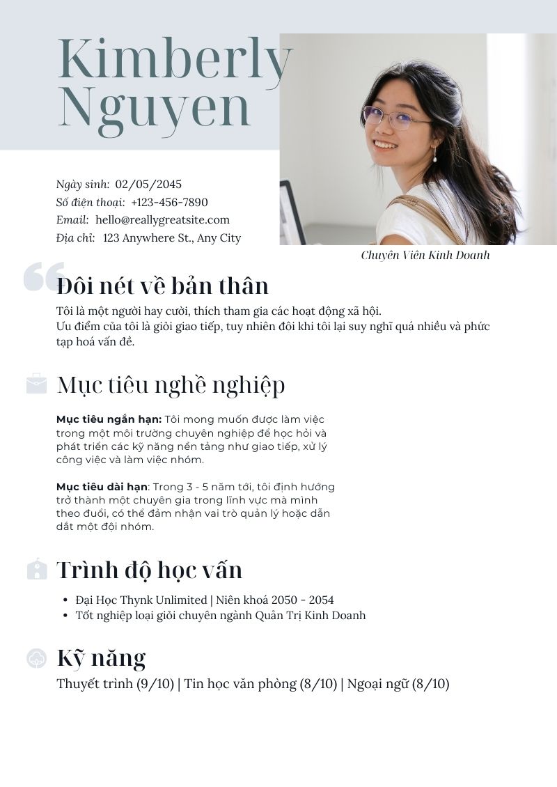 Hướng dẫn cách viết CV cho người chưa có kinh nghiệm Một số mẫu CV cho người chưa có kinh nghiệm