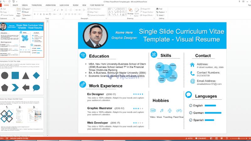 Cách làm CV xin việc ấn tượng cho người mới bắt đầu Thiết kế CV xin việc bằng PowerPoint