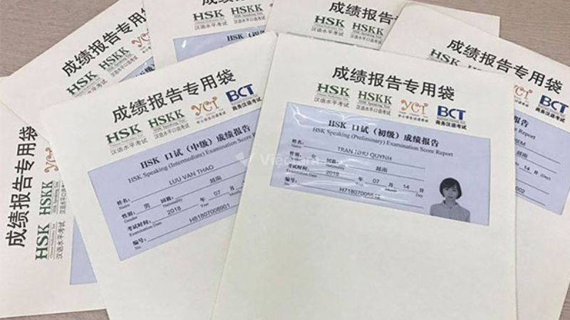 Các loại chứng chỉ tiếng Trung thông dụng hiện nay bạn nên biết Thí sinh có thể đánh giá kỹ năng nói tiếng Trung với chứng chỉ HSKK