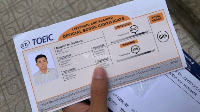 Các loại chứng chỉ tiếng Anh quốc tế phổ biến và điểm thi tương ứng Chứng chỉ TOEIC