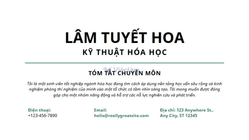 Cách viết CV cho sinh viên năm nhất hiệu quả Giới thiệu bản thân