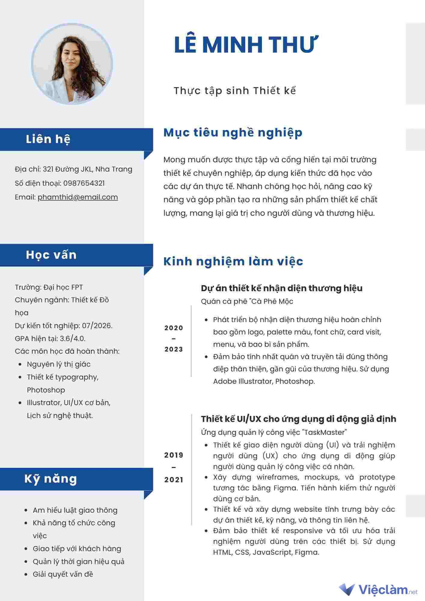Mô tả quá trình học tập trong CV ngắn gọn, ấn tượng Mẫu cho người chưa hoàn tất chương trình học