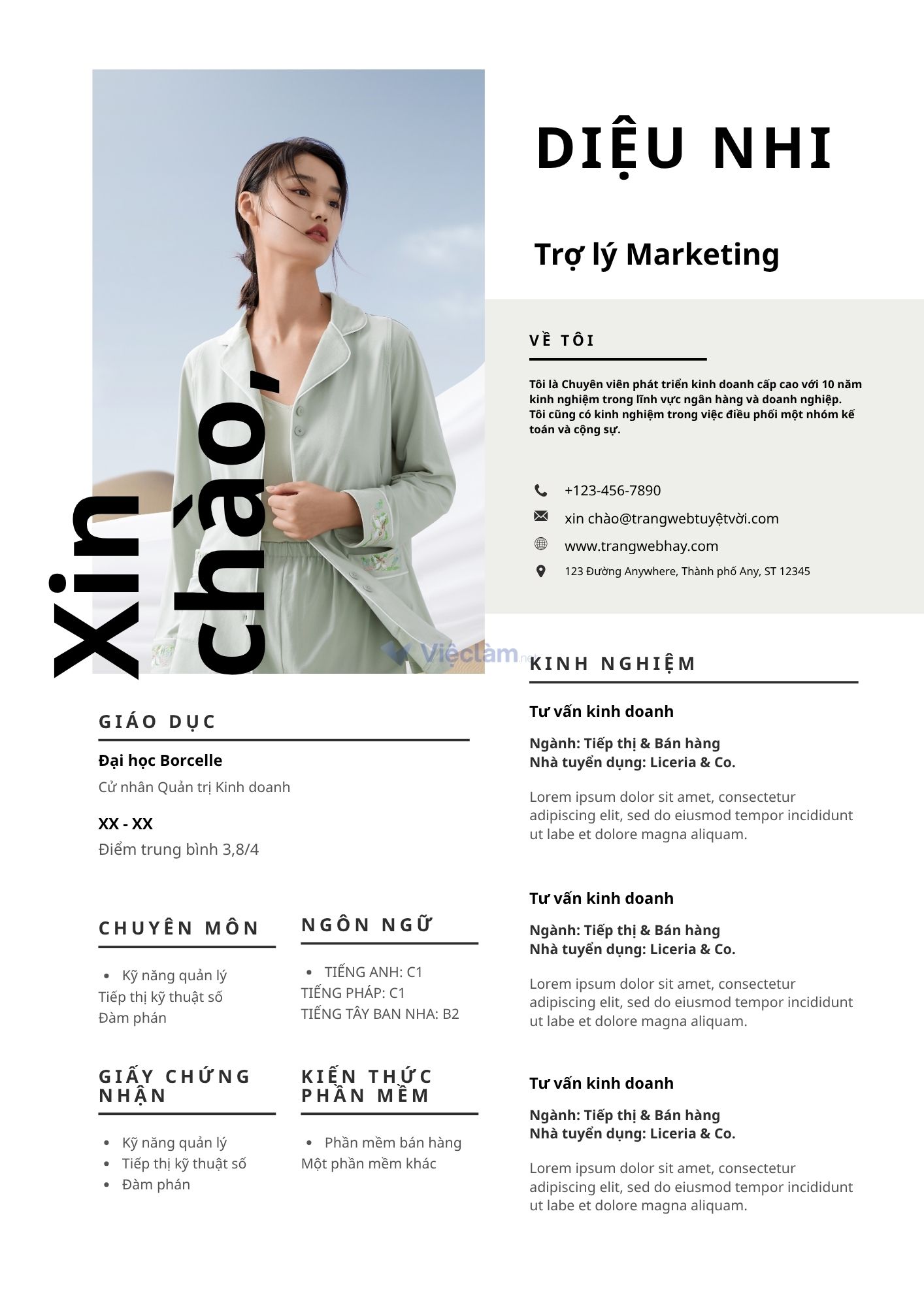 Cách viết CV cho sinh viên năm nhất hiệu quả Mẫu CV sinh viên năm nhất ngành Marketing