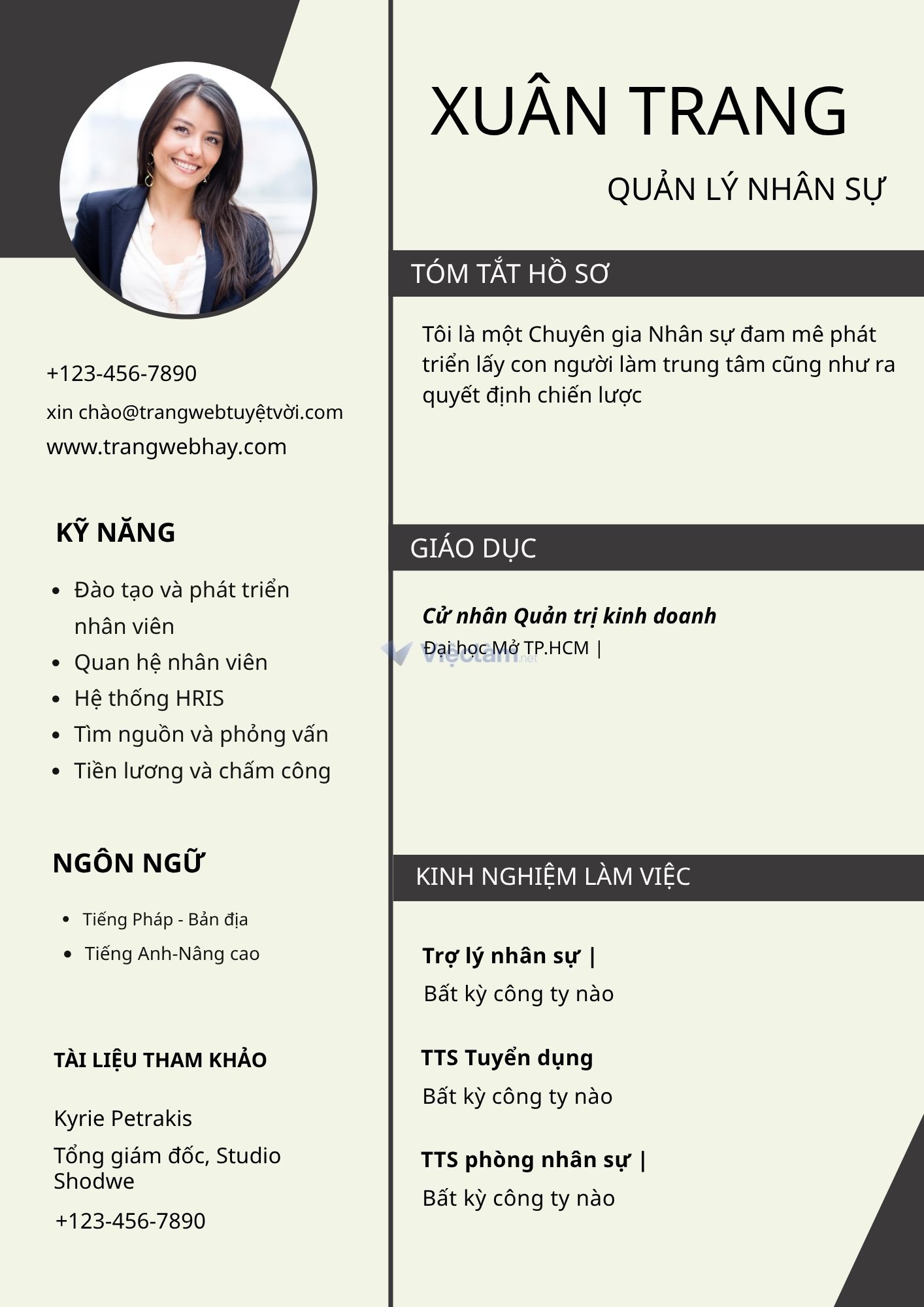 Cách viết CV cho sinh viên năm nhất hiệu quả Mẫu CV sinh viên năm nhất ngành Hành chính nhân sự