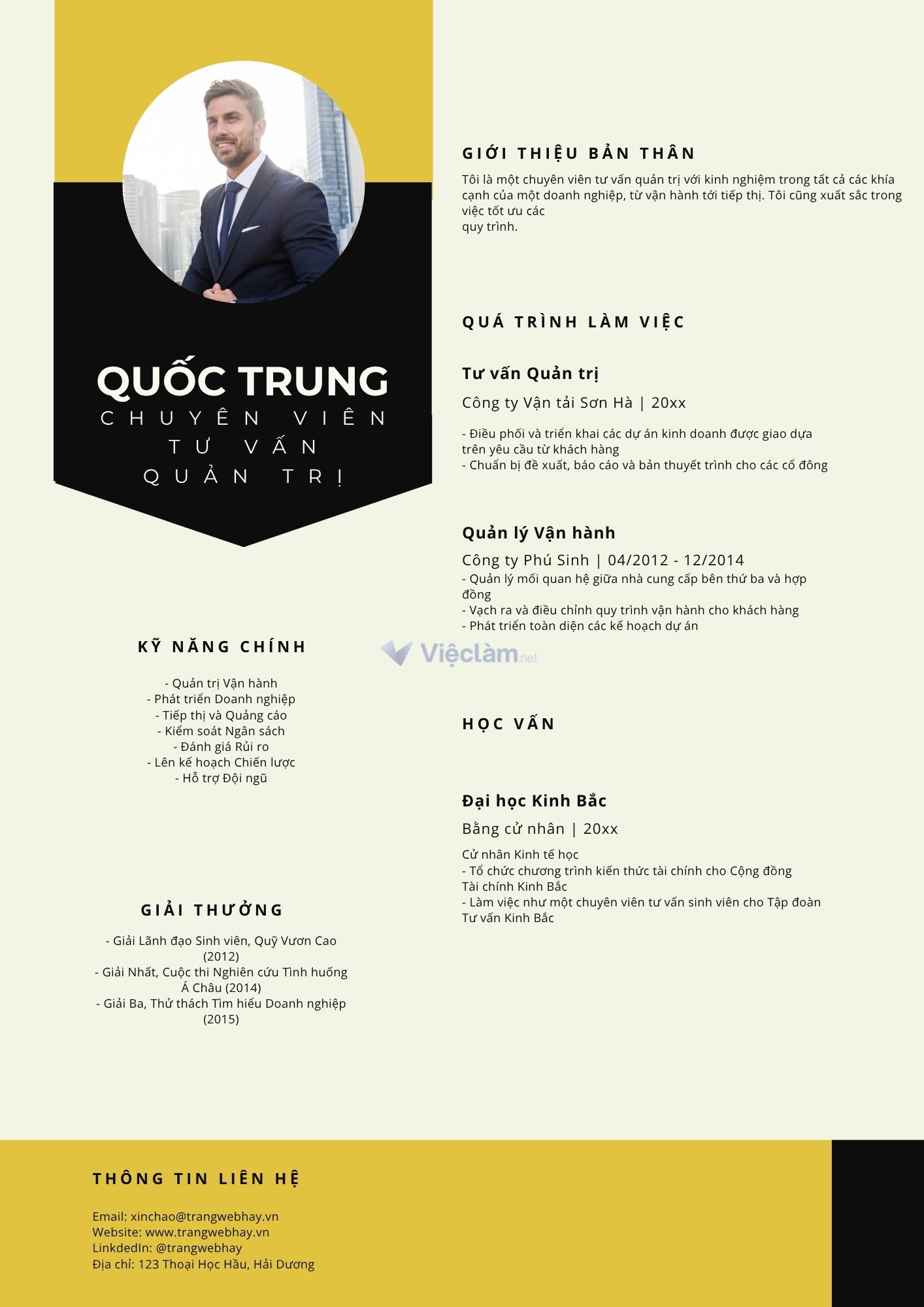 Cách viết CV cho sinh viên năm nhất hiệu quả Mẫu CV sinh viên năm nhất ngành Kinh doanh