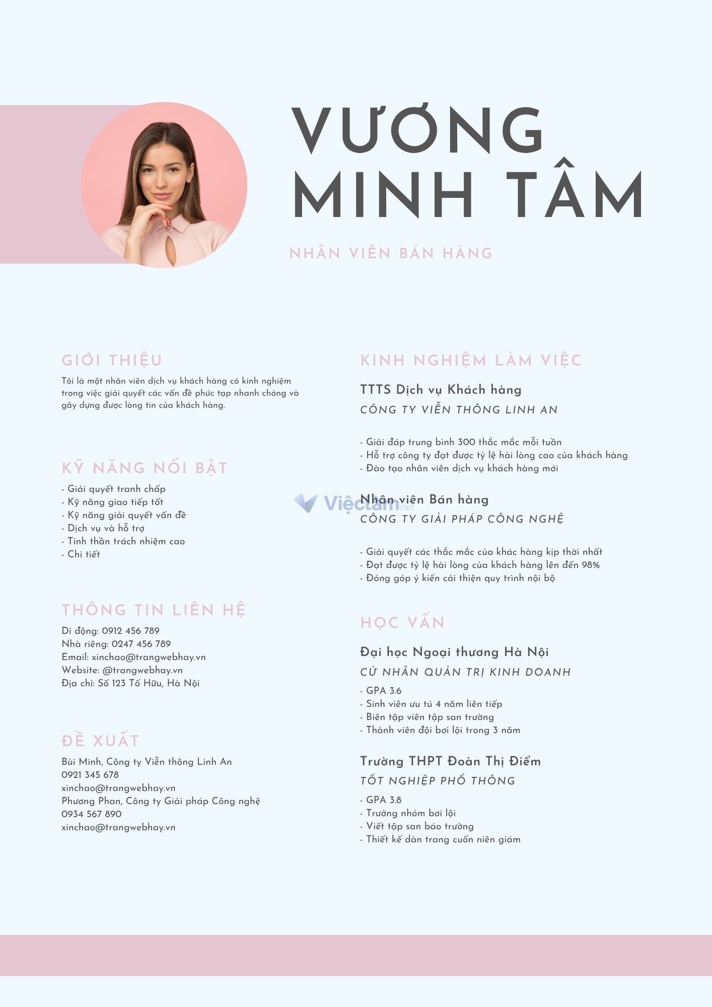 Cách viết CV cho sinh viên năm nhất hiệu quả Mẫu CV sinh viên năm nhất ngành Bán hàng