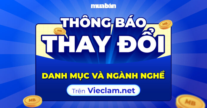 Thông báo thay đổi ngành nghề