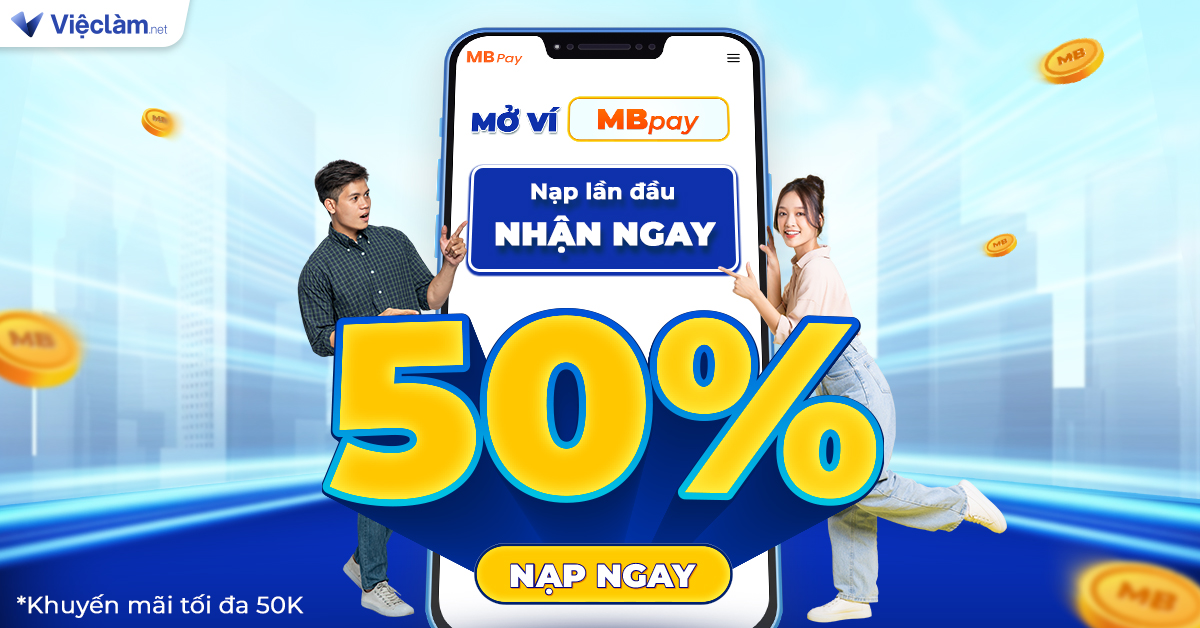 Mở ví MBPay - Nạp lần đầu, nhận ngay khuyến mãi 50% Thumbnail