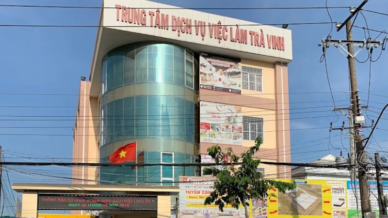 Trụ sở chính của trung tâm giới thiệu việc làm Trà Vinh
