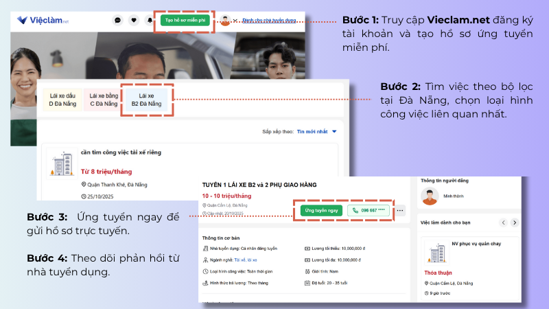 Hướng dẫn tìm việc làm Đà Nẵng tại Vieclam.net