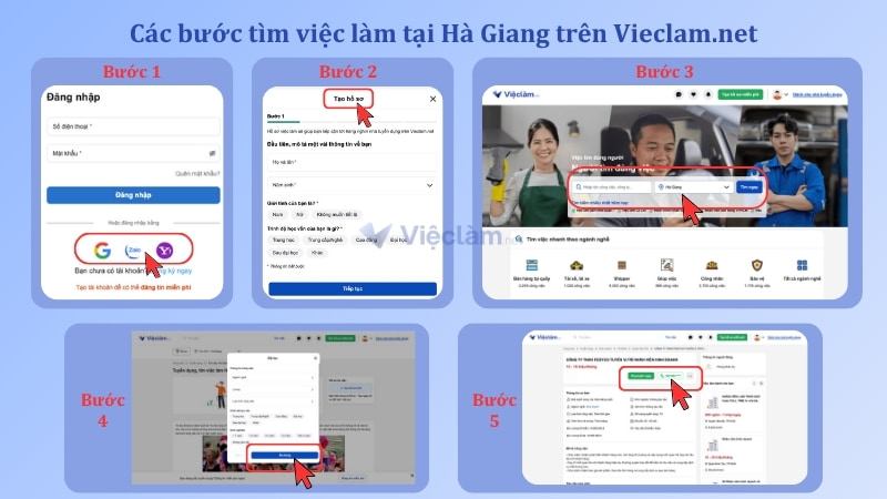 Địa chỉ các trung tâm giới thiệu việc làm tại Hà Giang và thông tin liên hệ Hướng dẫn các bước tìm việc làm tại Hà Giang trên Vieclam.net