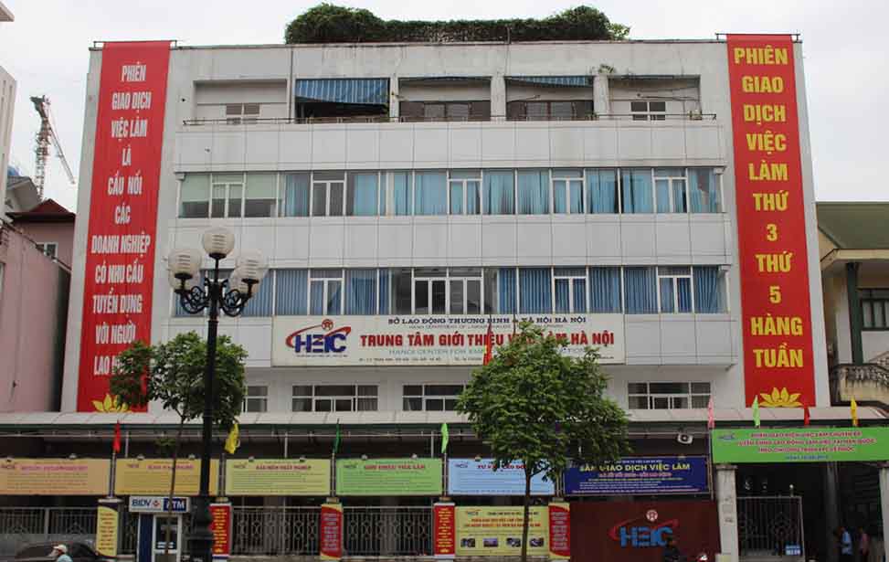Trụ sở chính của Trung tâm Dịch vụ việc làm Hà Nội. (Nguồn: ebh.vn)