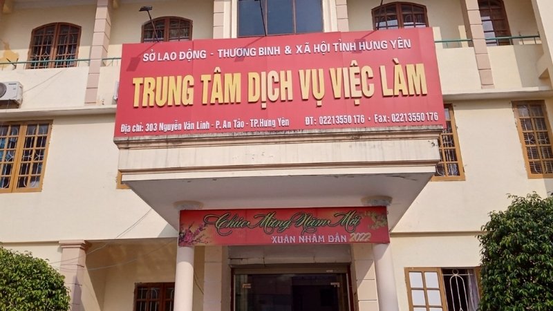 Trụ sở chính trung tâm giới thiệu việc làm Hưng Yên