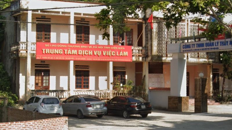 Hình ảnh trung tâm dịch vụ việc làm Điện Biên được chụp từ vệ tinh (Nguồn: Google Maps)