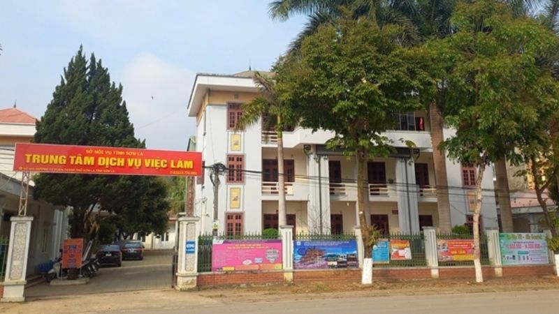 Trụ sở của Trung tâm Giới thiệu việc làm Sơn La.