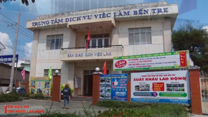 Trụ sở trung tâm giới thiệu việc làm tại Bến Tre (Nguôn: Trung tâm dịch vụ việc làm Bến Tre)