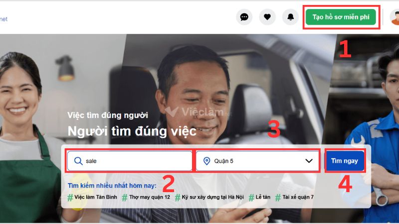 Địa điểm nộp hồ sơ bảo hiểm thất nghiệp Quận 5, TP HCM Tìm việc làm tại quận 5 trên website Vieclam.net