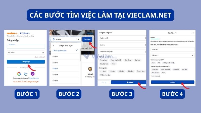 Hướng dẫn tìm việc trên Website Vieclam.net