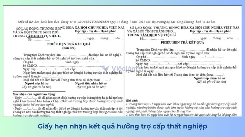 Địa điểm nộp hồ sơ bảo hiểm thất nghiệp tại Quận 11, TP HCM Giấy hẹn nhận kết quả hưởng trợ cấp thất nghiệp