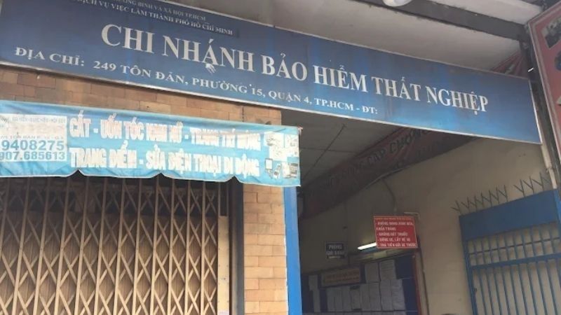 Trụ sở Chi nhánh Bảo hiểm thất nghiệp quận 4. 
