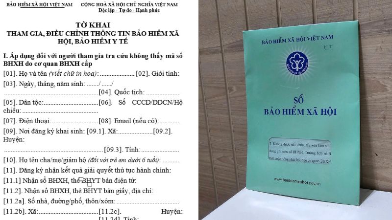 Tờ khai mẫu TK1-TS cho người lần đầu tham gia BHXH (Nguồn: Thư viện pháp luật)