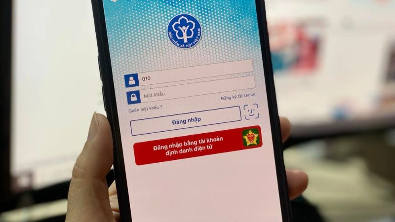 Giao diện đăng nhập của ứng dụng VssID (nguồn: Báo Thanh Niên)