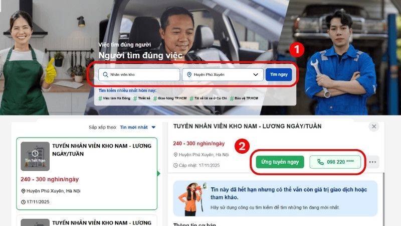 Bảo hiểm xã hội huyện Phú Xuyên: Địa chỉ và thông tin liên hệ Các bước tìm việc làm huyện Phú Xuyên có đóng BHXH đầy đủ tại Vieclam.net