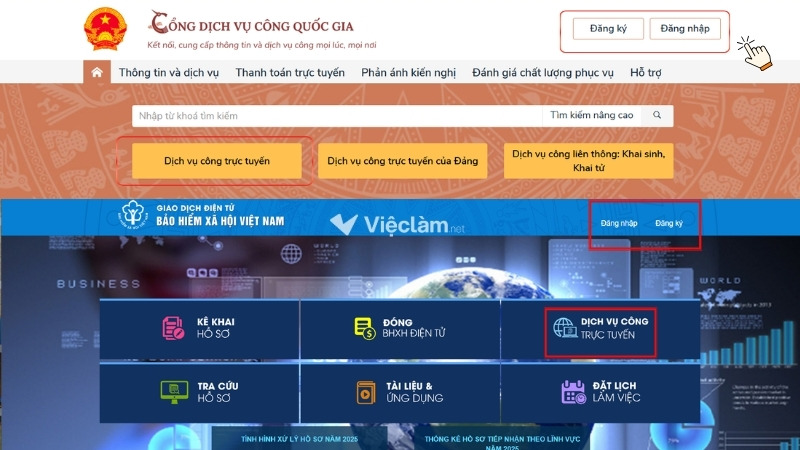Bảo hiểm xã hội quận Cầu Giấy: Địa chỉ và thông tin liên hệ Giao diện trang chủ Cổng Dịch vụ công Quốc gia và Cổng Dịch vụ công BHXH Việt Nam