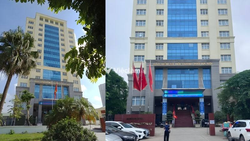 Trụ sở Bảo hiểm xã hội thành phố Hà Nội trên đường Cầu Đơ