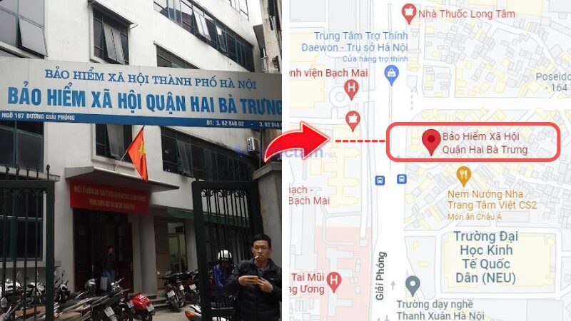 Địa chỉ bảo hiểm xã hội quận Hai Bà Trưng (TP. Hà Nội)