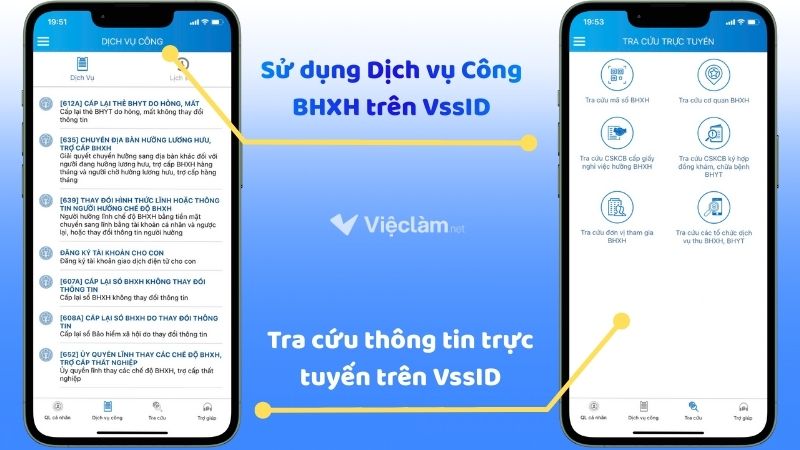 VssID có chức năng tra cứu nhanh thông tin và giải quyết một số thủ tục BHXH