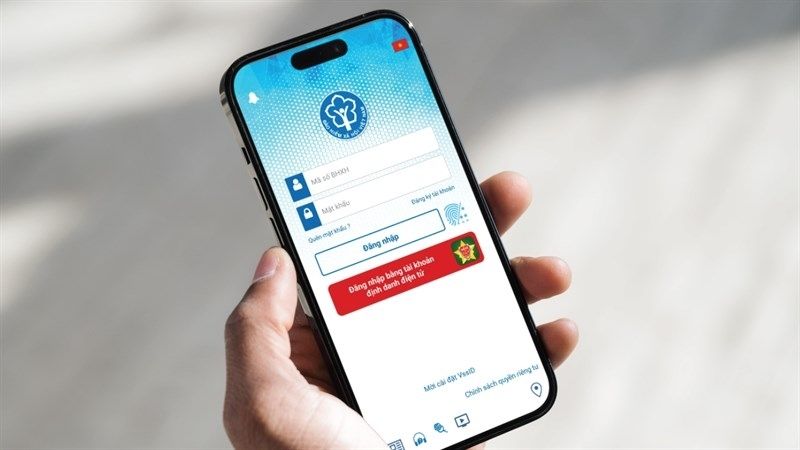 Người dân đăng nhập ứng dụng VssID 