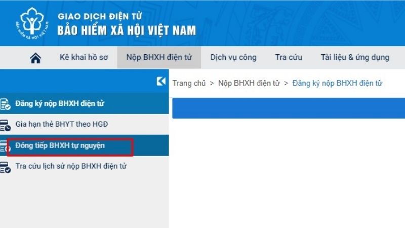 Người dân có thể đóng BHXH tự nguyện qua Cổng giao dịch điện tử của BHXH Việt Nam