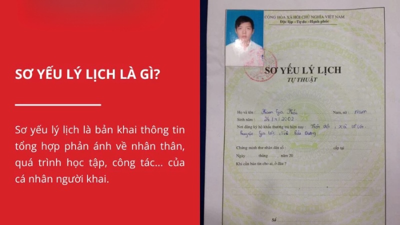 Sơ yếu lý lịch tự thuật là văn bản hành chính do cá nhân tự khai