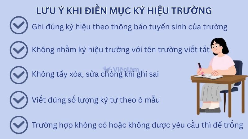 Một số lưu ý khi điền mục ký hiệu trường trong sơ yếu lý lịch